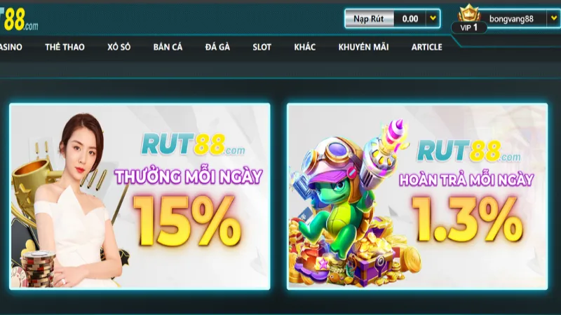 Tận hưởng và đăng ký chơi ngay tại cổng game Rut88