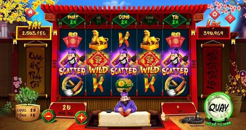 Giao diện game Ông Đồ khá bắt mắt